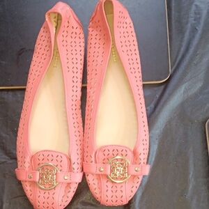 Liz Claiborne Pink Loafers with Perforated Design